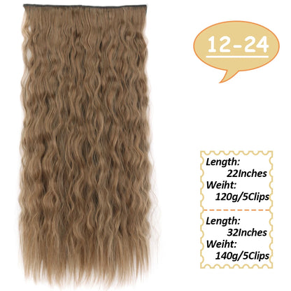 NICESY Synthetic Long Wavy Clip-On Hair Extensions