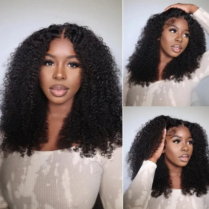 250% Density Kinky Curly V Part Wig