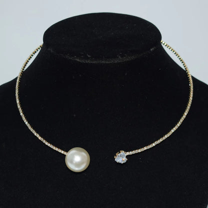 Fashion Rhinestone Heart Collar Choker Necklace