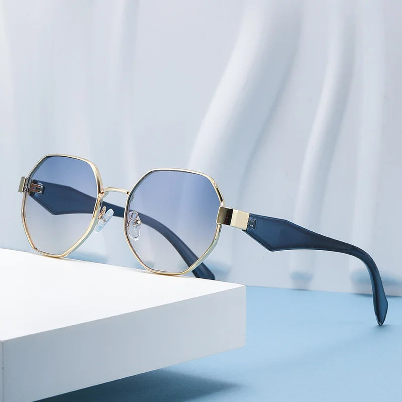 2025 Fashion Polygonal Metal Sunglasses