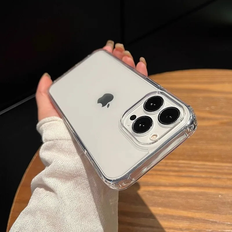 Luxury Transparent Soft Acrylic Phone Case for iPhone