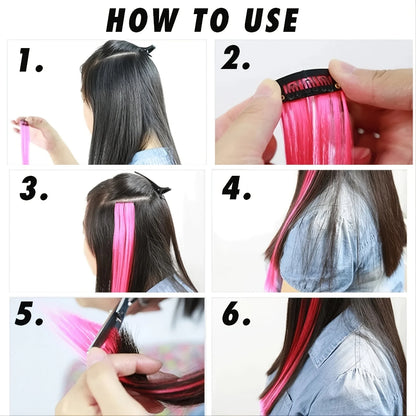 LUPU Synthetic Feather Hair Extension