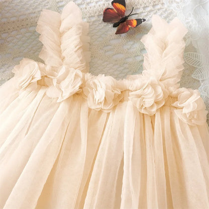 Backless Sleeveless Princess Dress with Pearls