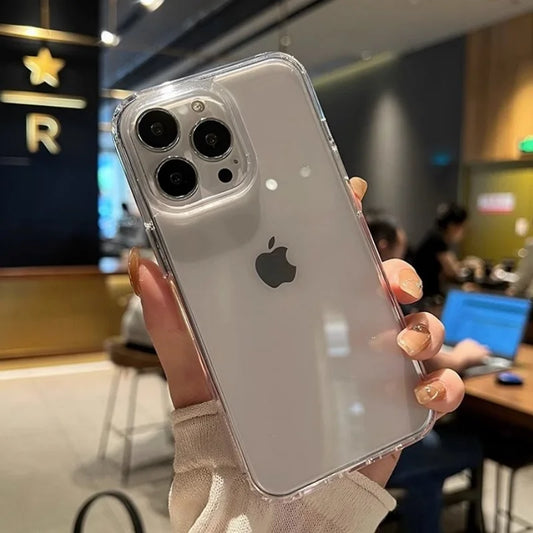 Luxury Transparent Soft Acrylic Phone Case for iPhone