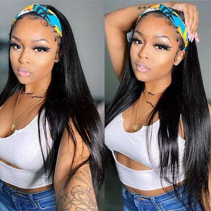 Headband Wig Human Hair