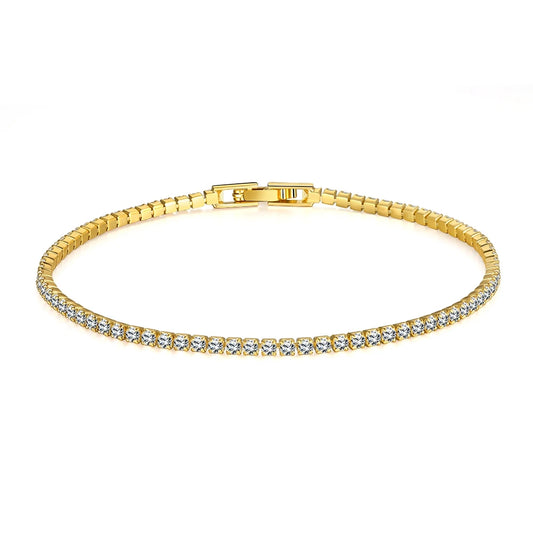 Solid 18K/14K Gold Moissanite Tennis Bracelet for Women