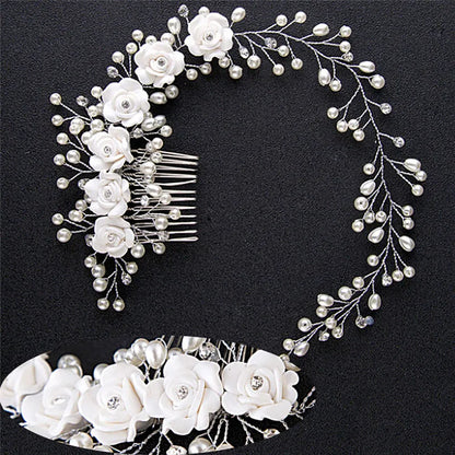 Pearl Flower Wedding Hair Comb – Elegant Bridal Accessory