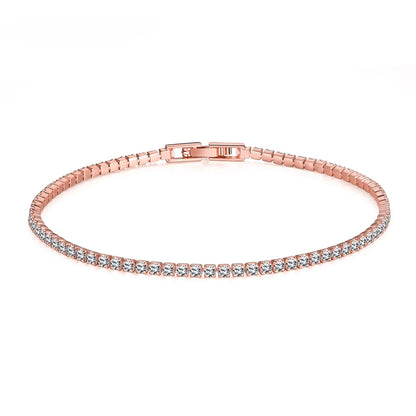 Solid 18K/14K Gold Moissanite Tennis Bracelet for Women
