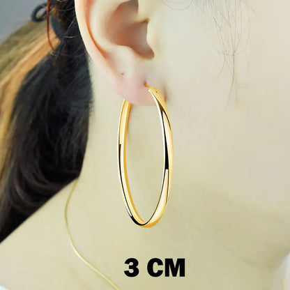 New 18K Gold Plated Hoop Earrings for Women