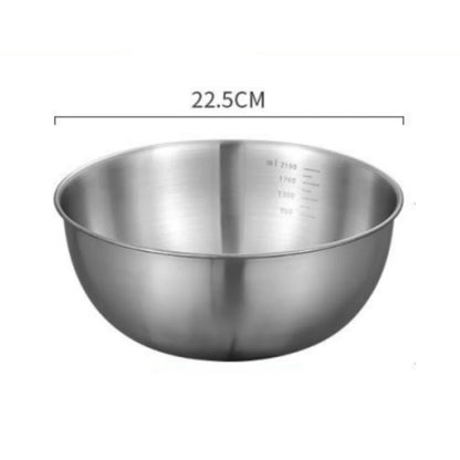 Large Capacity Bowls with Measurement Scale for Cooking, Baking & Food Storage