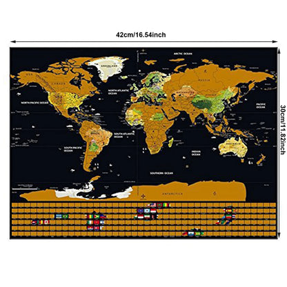 Deluxe Scratch-Off World Map