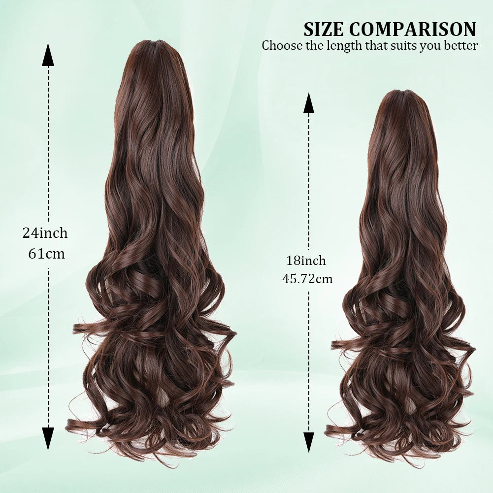 Ponytail Extension Synthetic Claw Clip-In Hairpiece