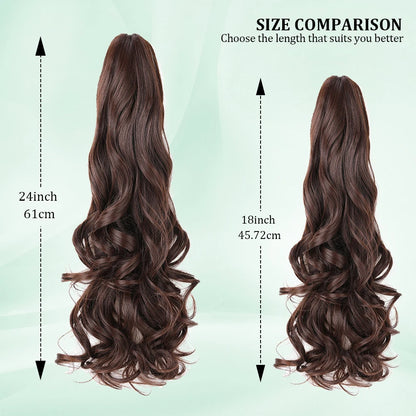 Ponytail Extension Synthetic Claw Clip-In Hairpiece