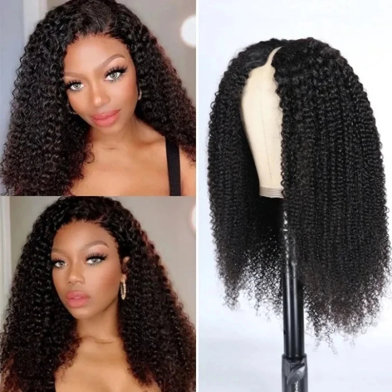 250% Density Kinky Curly V Part Wig