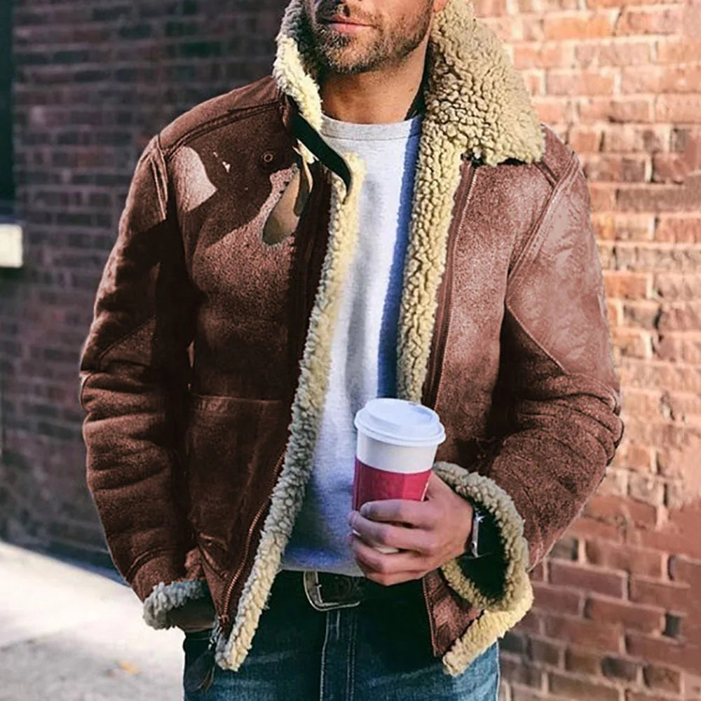 Men’s Autumn Winter Faux Leather Jacket
