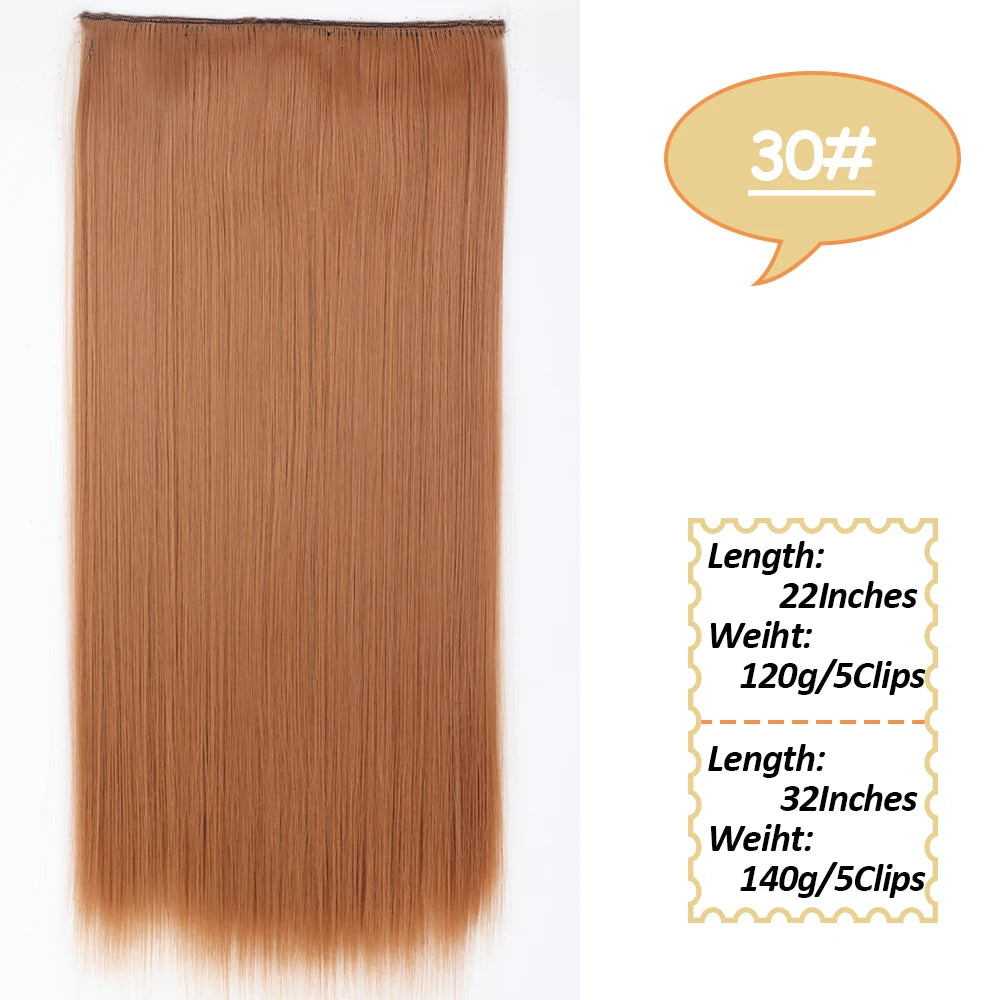 NICESY Synthetic Long Wavy Clip-On Hair Extensions