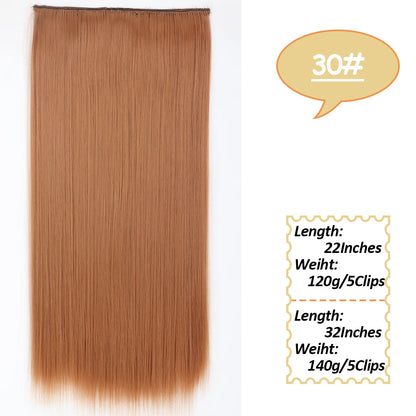 NICESY Synthetic Long Wavy Clip-On Hair Extensions