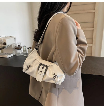 Y2K Retro Pleated Hobo Shoulder Bag for Women