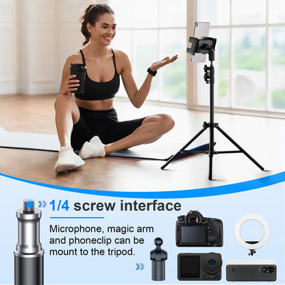 Adjustable Tripod Floor Tablet Stand