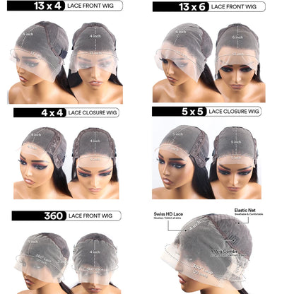 30–40 Inch 360 Full Lace Body Wave Human Hair Wig
