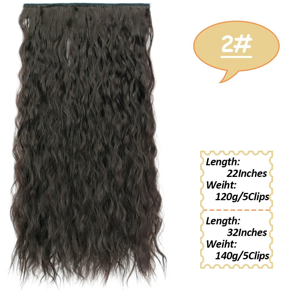 NICESY Synthetic Long Wavy Clip-On Hair Extensions